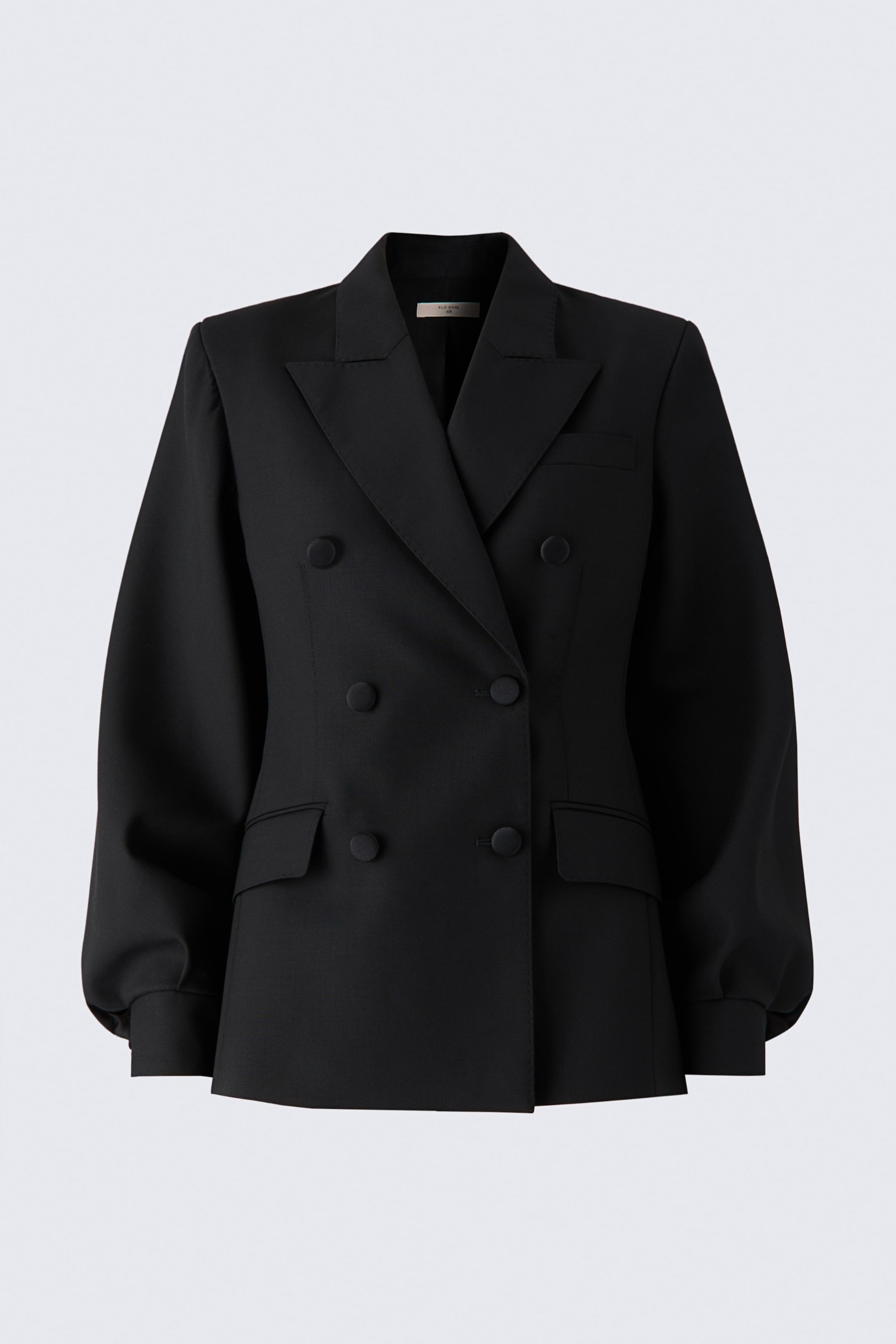 Cape-Detail Wool Blazer
