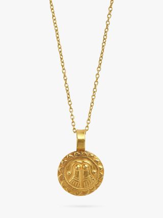 Gold Plated Vermeil Amethyst stone necklace, £125 Godess Charm at John Lewis & Partners