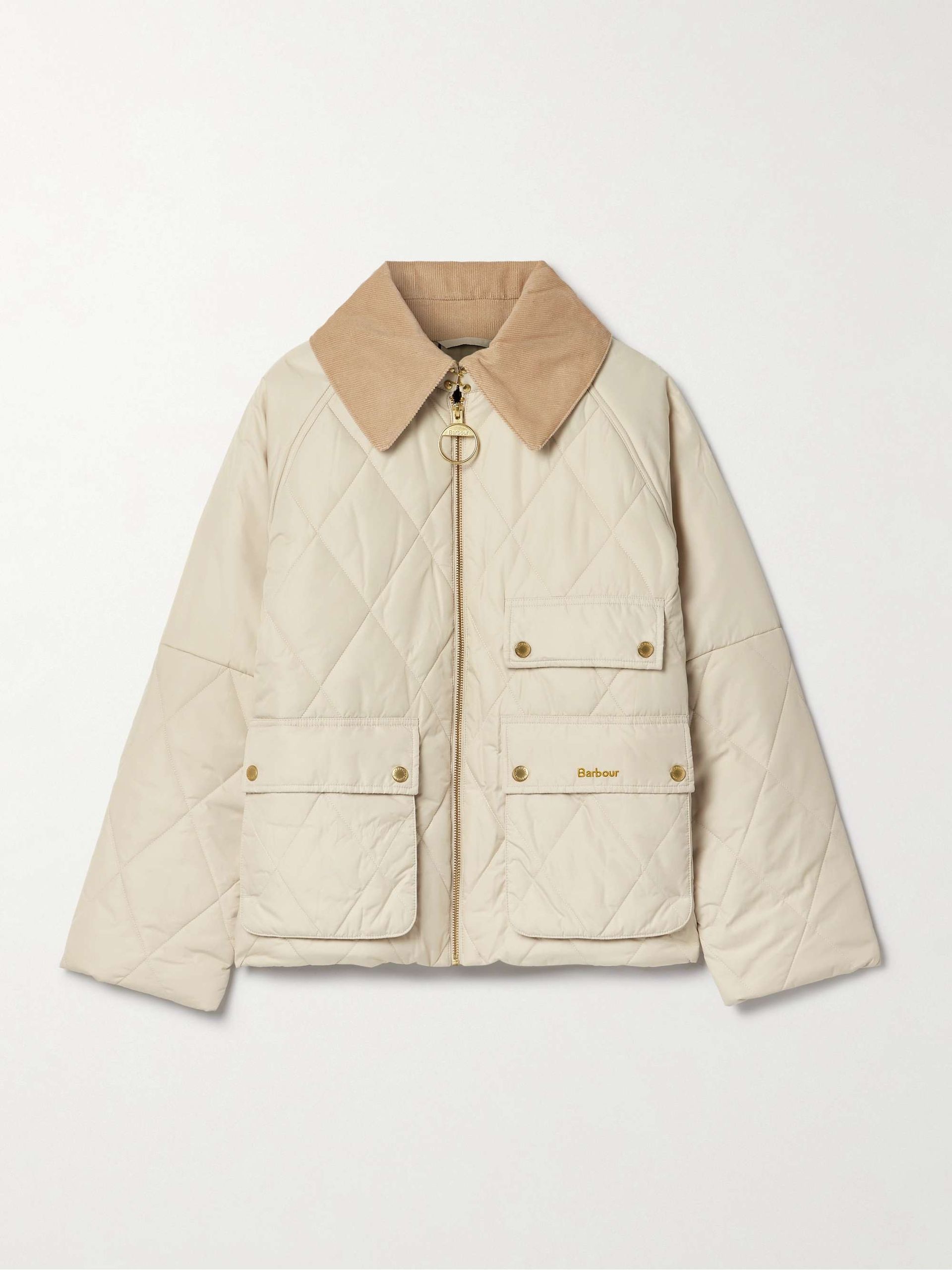 Milby Cotton-Corduroy Trimmed Quilted Recycled-Shell Jacket