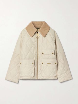 Milby Cotton-Corduroy Trimmed Quilted Recycled-Shell Jacket