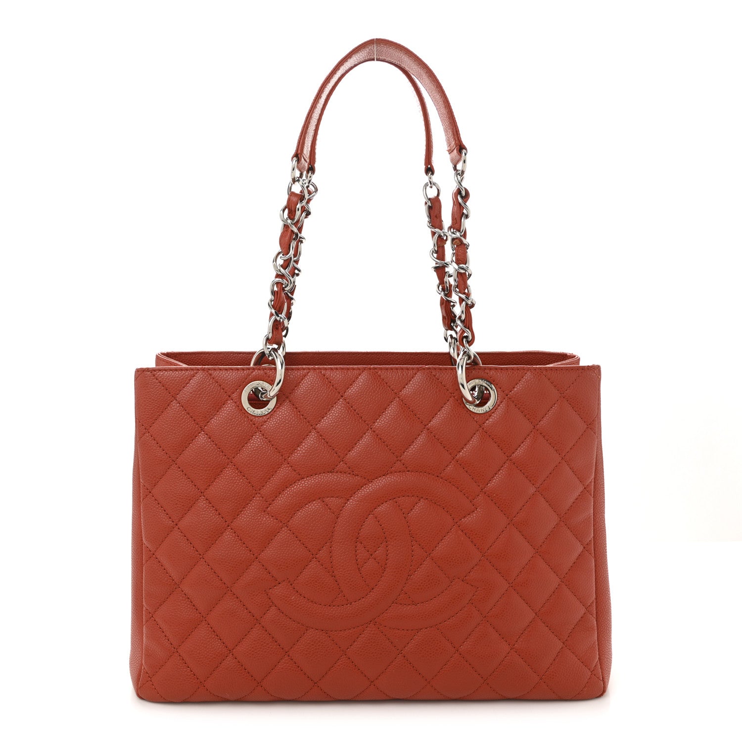 Caviar Quilted Grand Shopping Tote Gst Red