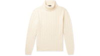 Thom Sweeney Slim-Fit Cable-Knit Cashmere Rollneck Sweater | was £720 | now £360 | 50% off