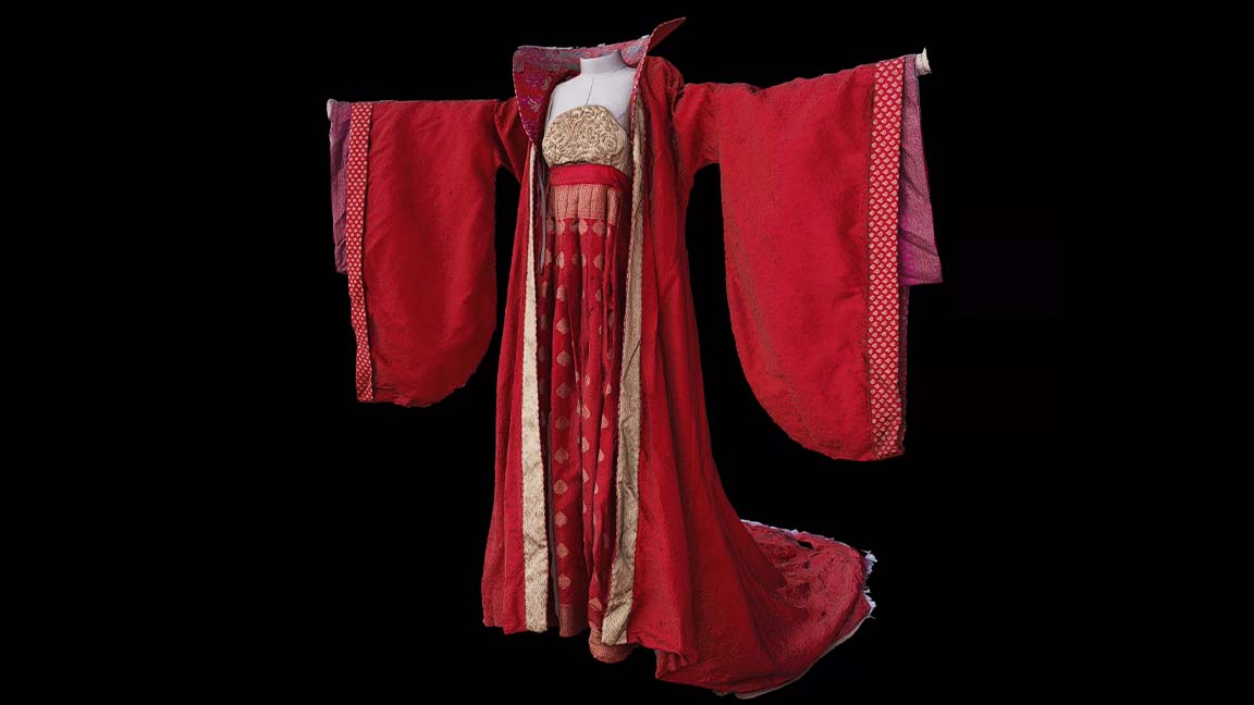3d scanning is represented by a render of a Japanese traditional dress