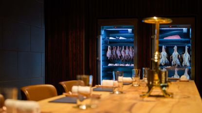 Dry Aging Cabinets at Terre restaurant 