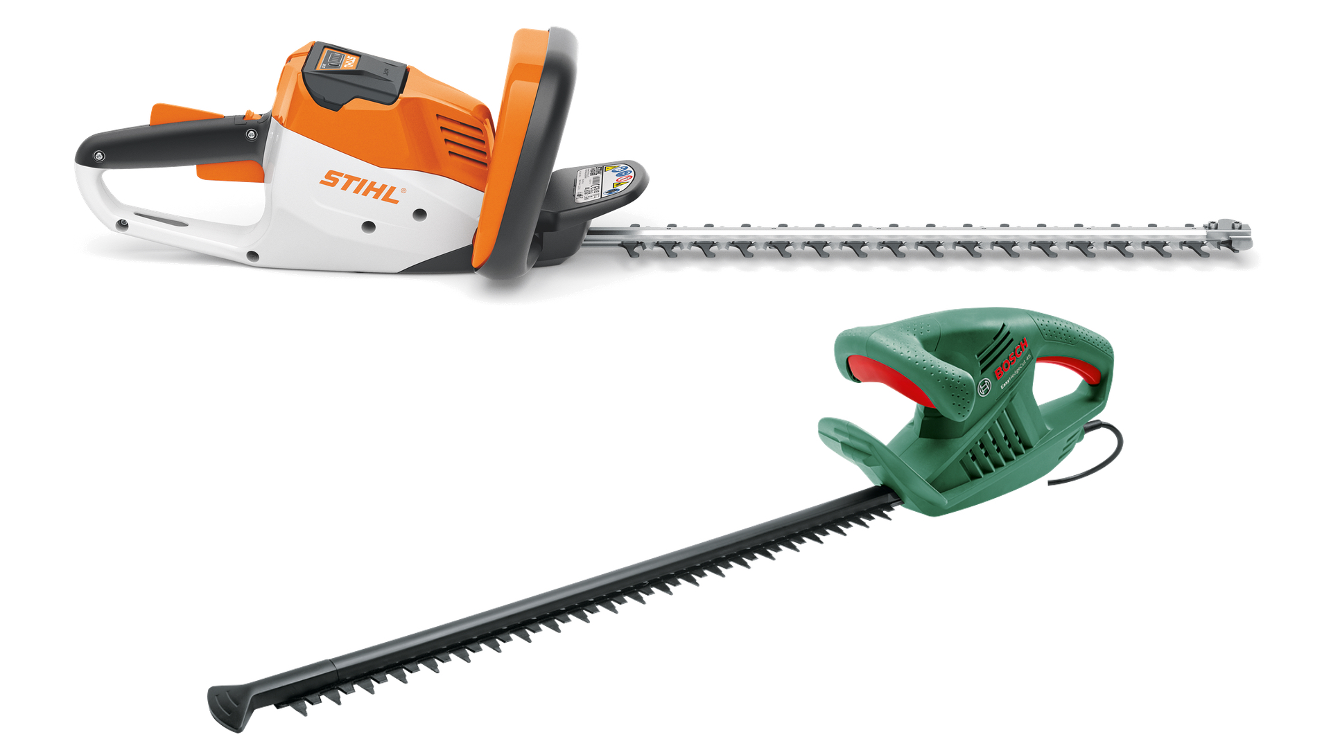 Ale Absorberen bespotten Stihl HSA 56 vs Bosch EasyHedgeCut 45: cordless and electric hedge trimmers  go head to head | T3