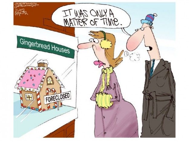 Gingerbread house foreclosure