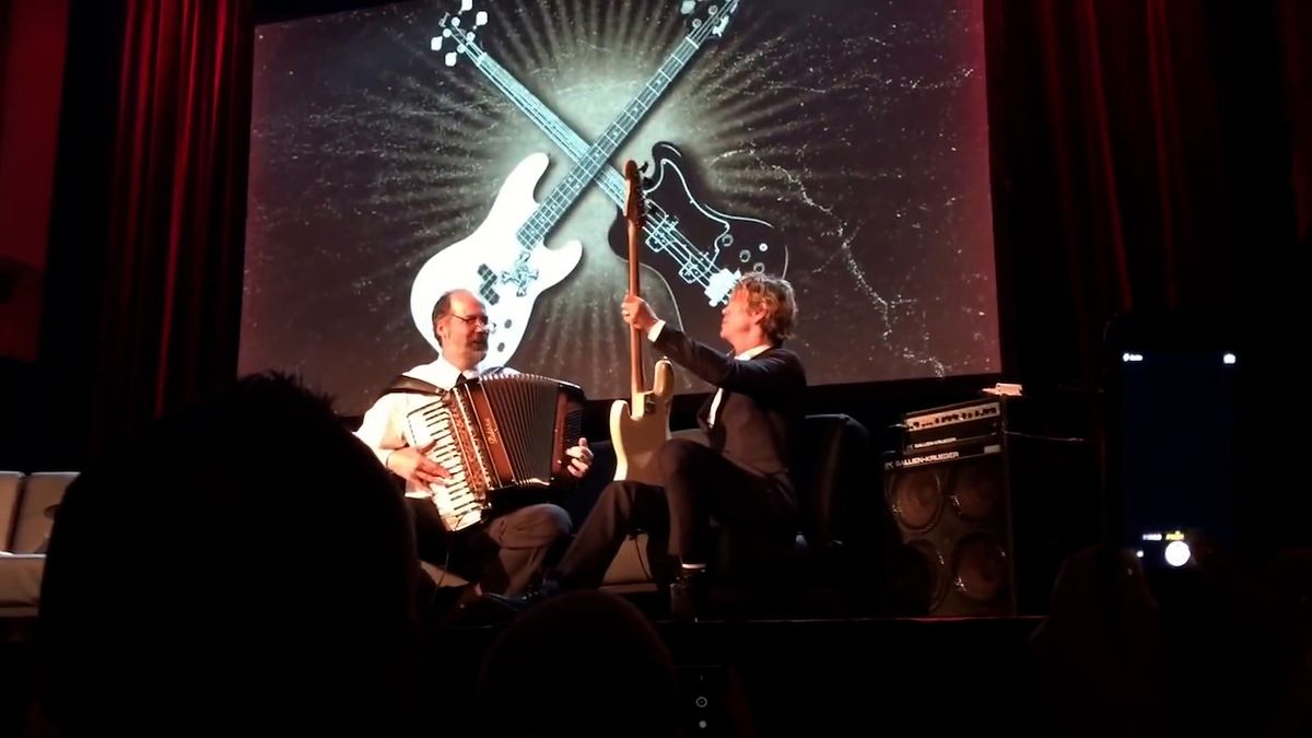 Duff McKagan and Nirvana&#039;s Krist Novoselic on stage