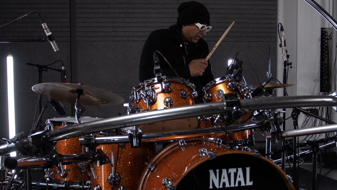Andy Gangadeen plays Natal Drums