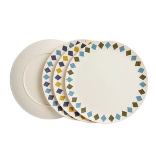 Lisbon Melamine Dinner Plate, Set of 4 on a white background