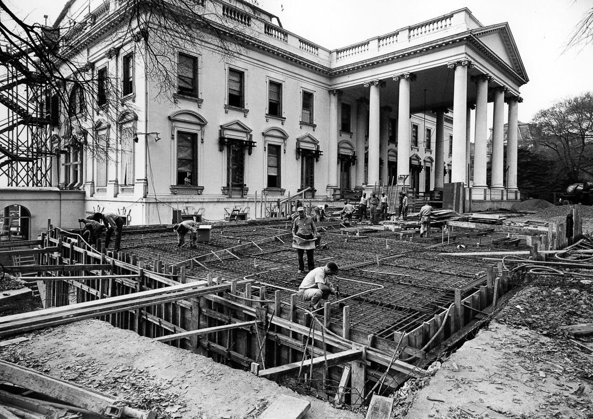 President Truman&amp;#039;s White House renovations provided perfect cover for a bomb shelter.