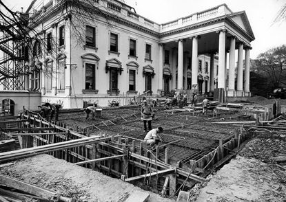 President Truman's White House renovations provided perfect cover for a bomb shelter.