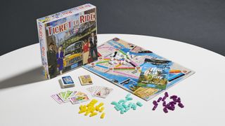 Ticket to Ride New York board game on table