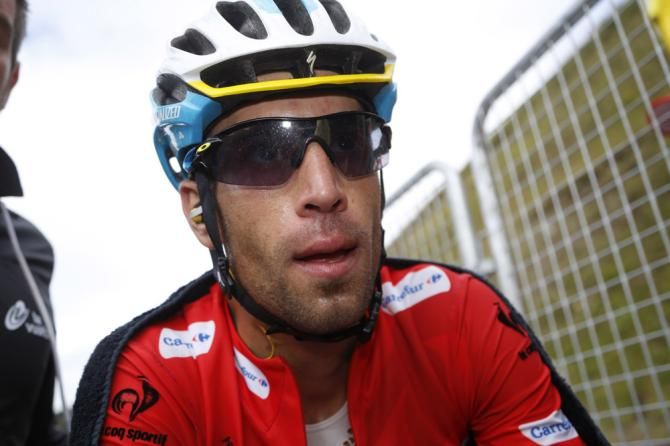 Vincenzo Nibali (Astana) at the finish of stage 15 at Peyragudes