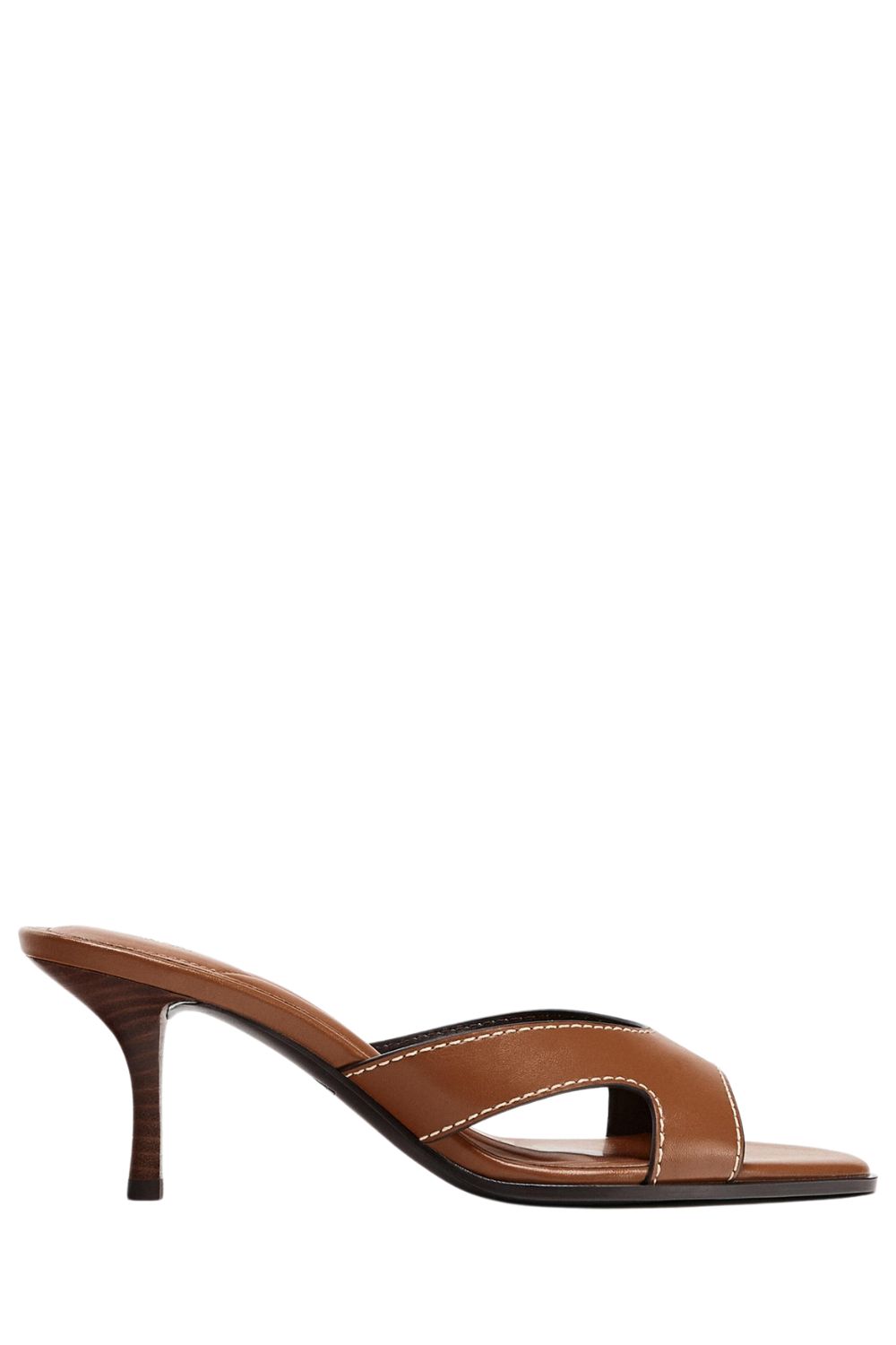 Zara High-Heel Sandals With Top Stitching