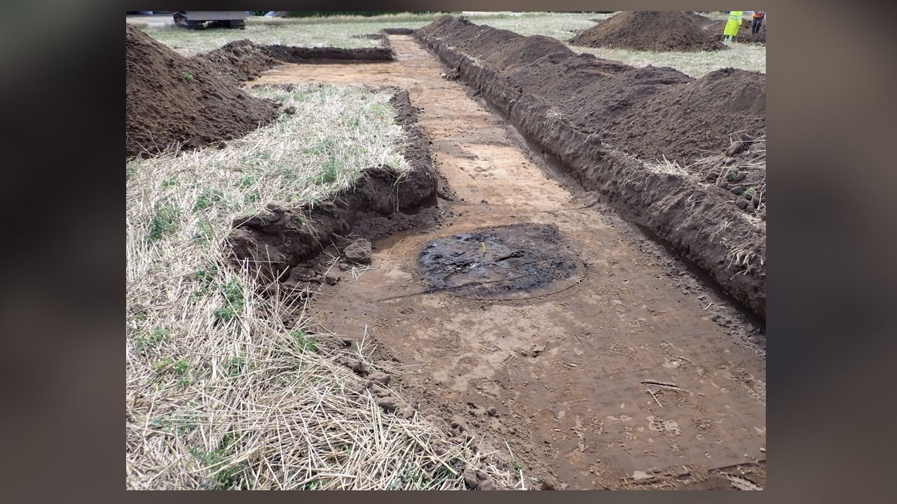 As well as the Thor's Hammer amulet, other Viking Age finds this summer at Ysby include several fire pits and post holes.