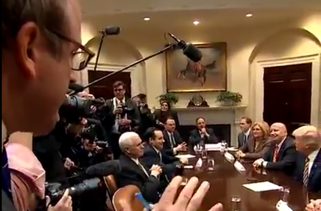 Donald Trump and press.