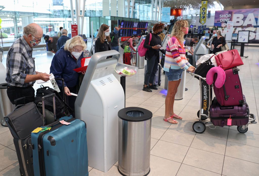 Airline check-in.