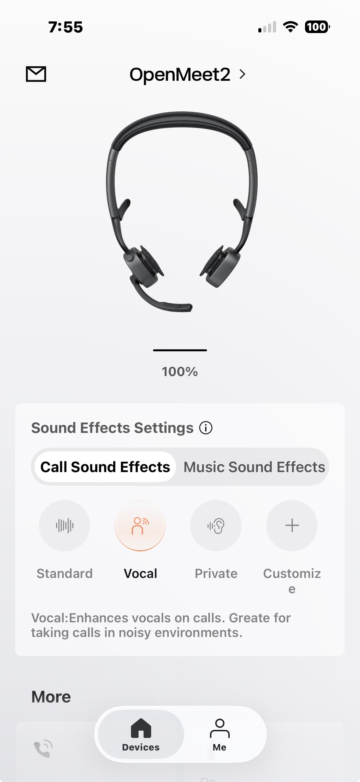 Shokz OpenMeet 2 UI