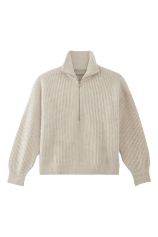 The Half-Zip Sweater in Luxe Merino (Was $148)