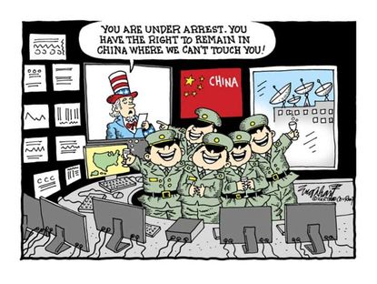 Political cartoon chinese hackers