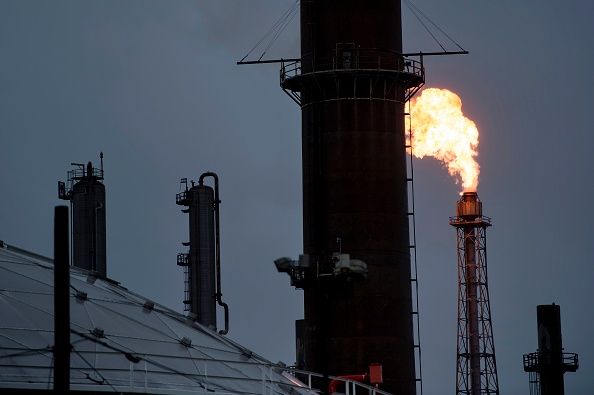 A refinery in Deer Park, Texas, after Hurricane Harvey.