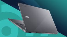 The Acer Chromebook Plus 515 on a blue background with the TechRadar logo.