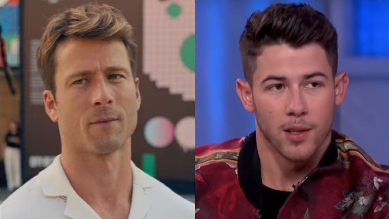 Ik wist dat Nick Jonas en Glen Powell vrienden waren, maar ik zag de zanger geen filmadvies geven aan de aankomende acteur