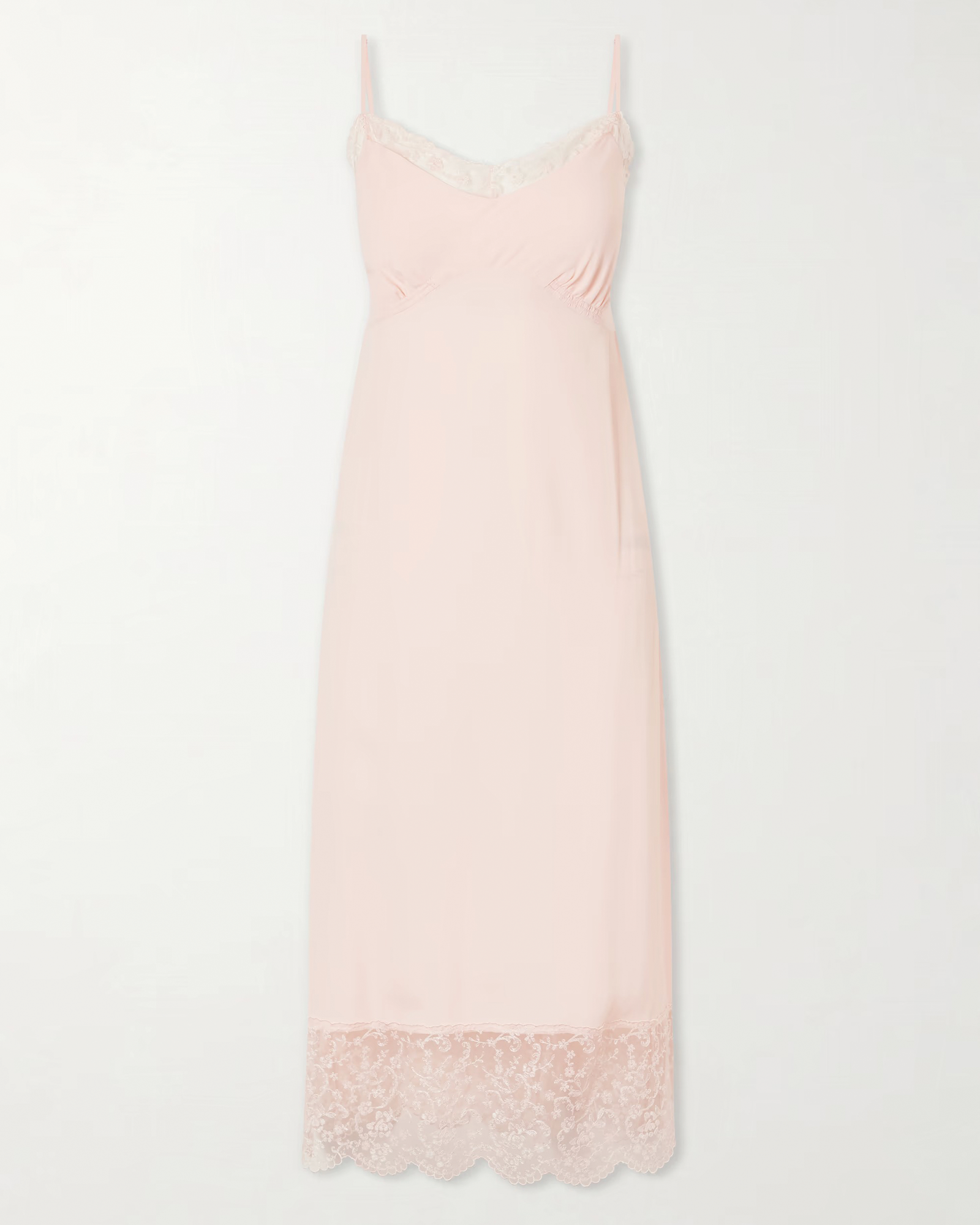 SIMONE ROCHA, Lace-Trimmed Crepe De Chine Midi Dress