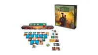 7 Wonders Duel components and box laid out