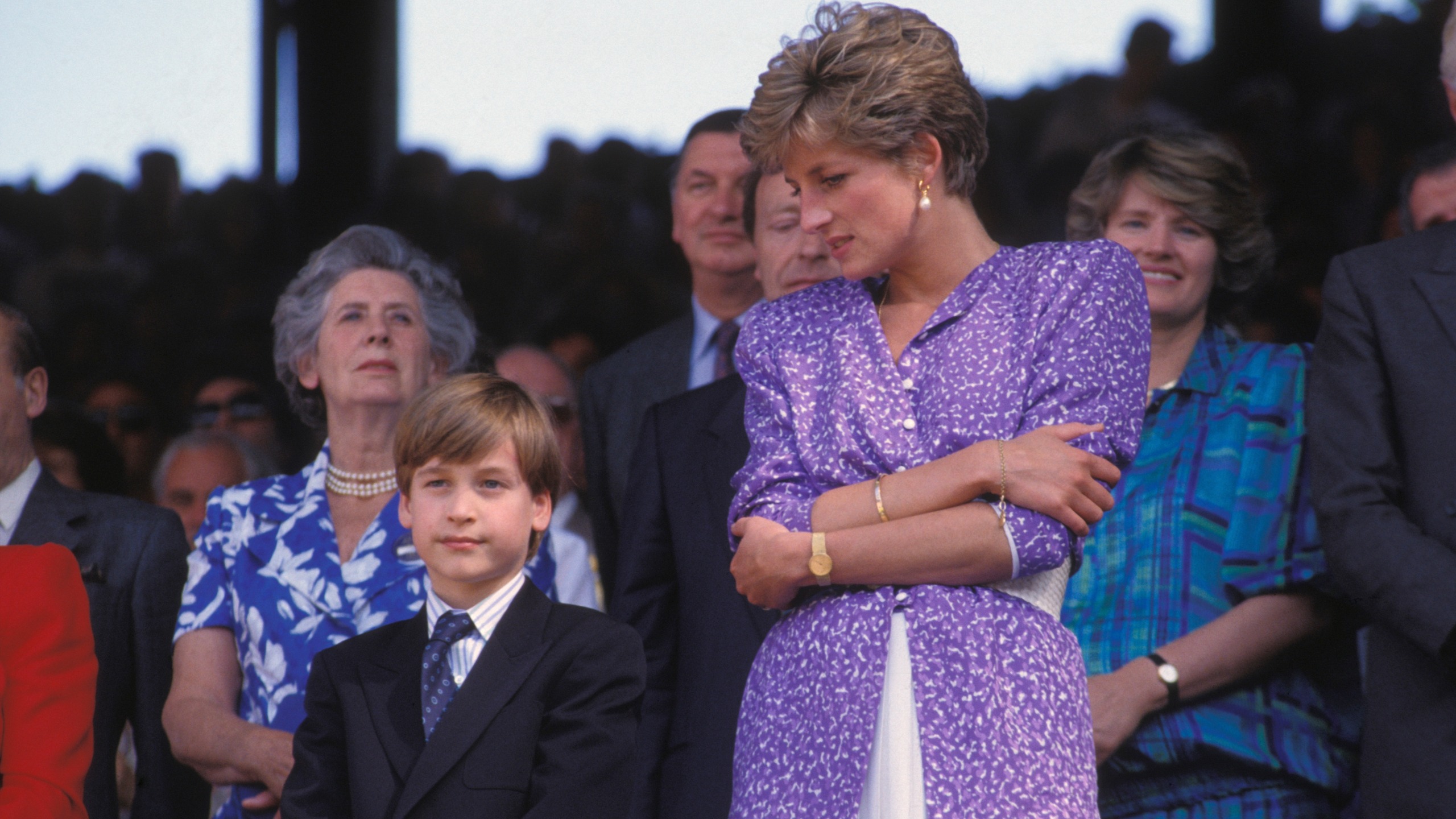 Princess Diana and Prince William attend Wimbledon in 1991