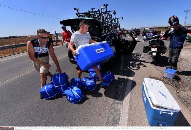 Omega Pharma-Quick Step have plenty of eskies and ice bags ready for the riders