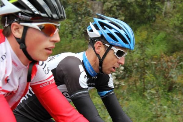 Jens Keukeleire and Matt Wilson hard at work on one of the long training rides