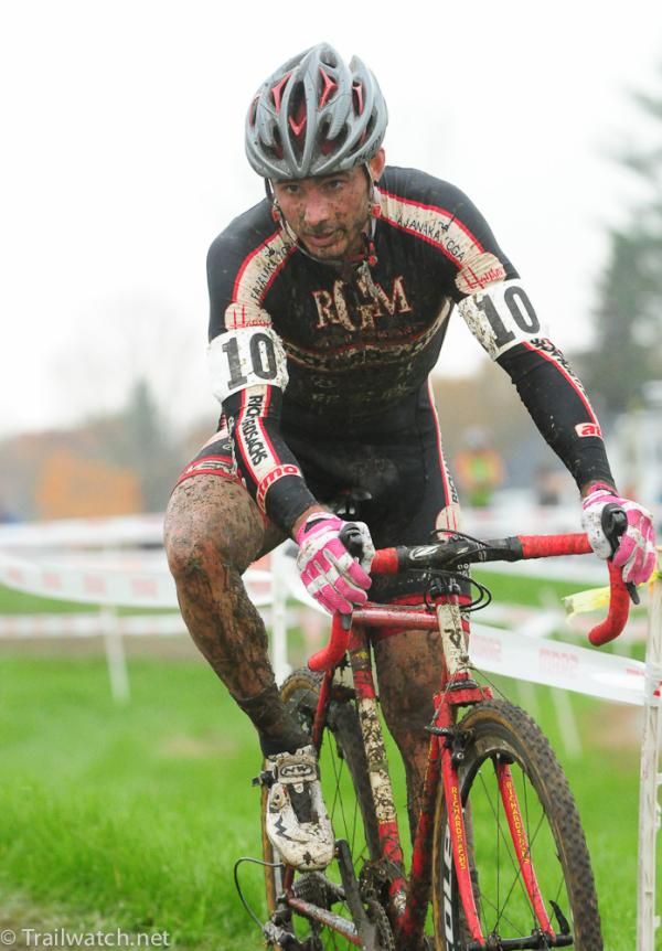 Christian Favata (RGM Watches-Richard Sachs) rode nearly the whole race alone in 3rd place.