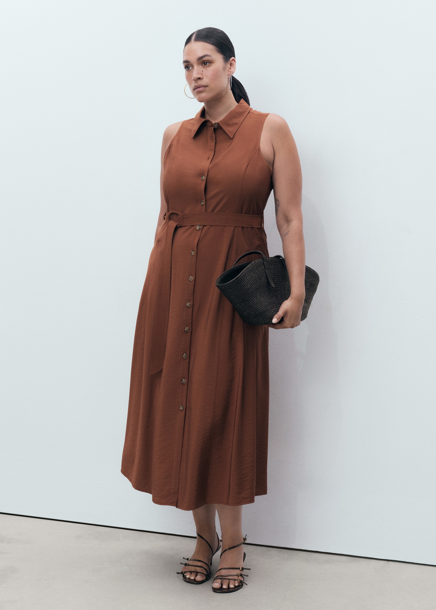 Belt Shirt Dress - Women | Mango Usa