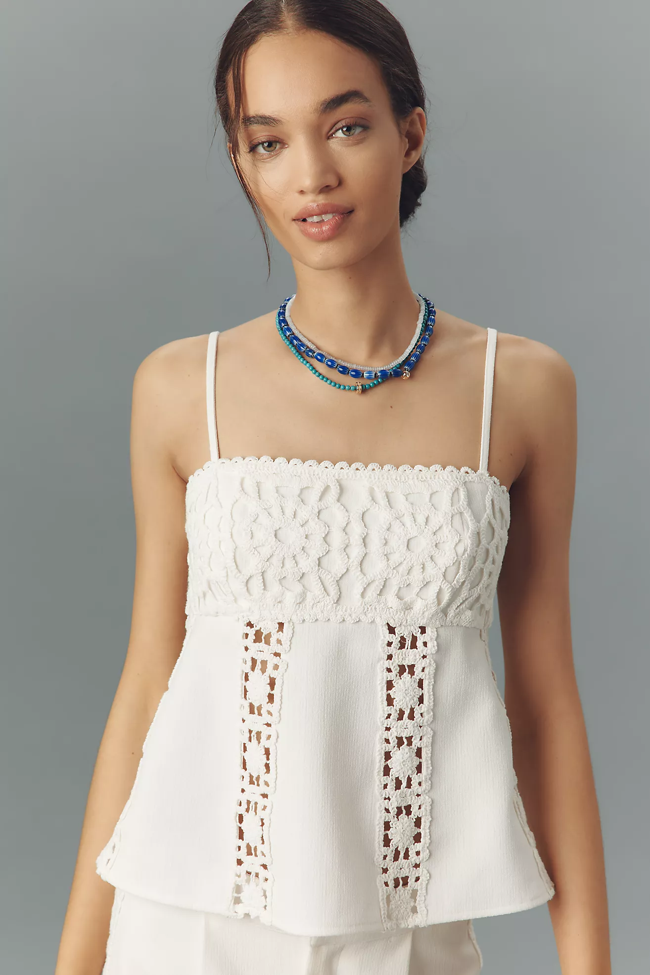 Blithe Linen Blend Crochet Tank