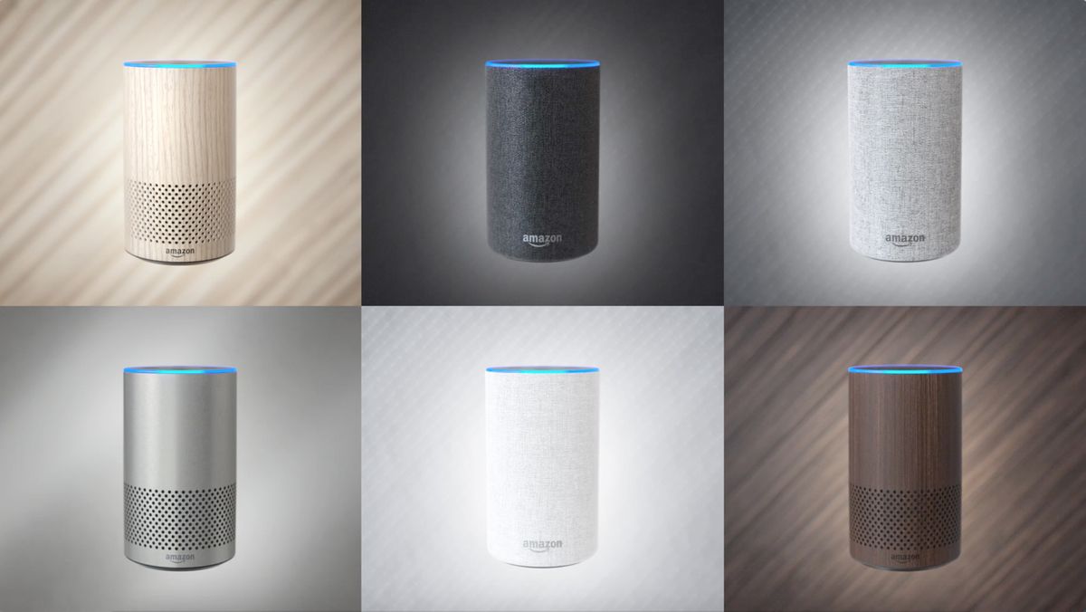 Amazon Echo smart speaker in all colours