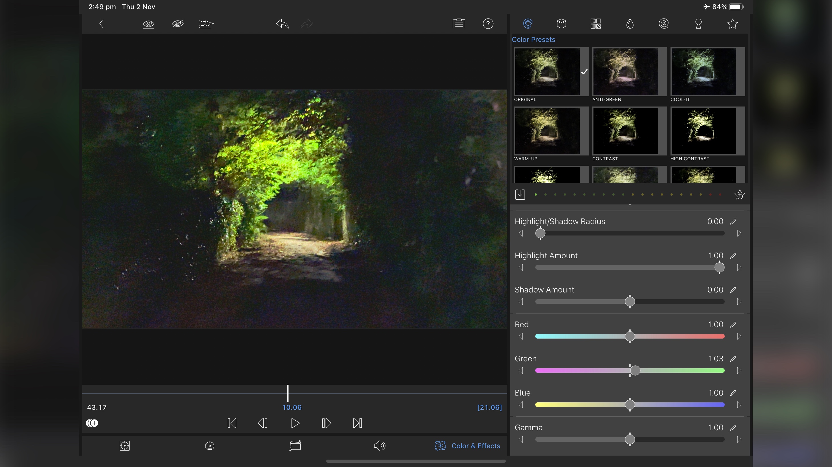 LumaTouch LumaFusion mobile video editing app during our testing