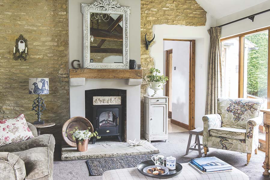 Real home: a Cotswold barn conversion with beautiful vintage-style ...