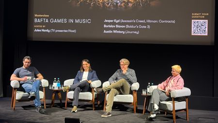 An image of three BAFTA-winning game music composers 