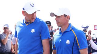 Ian Poulter and Rory McIlroy at the 2021 Ryder Cup