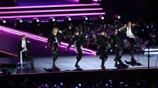 BTS performs during a concert in Seoul. 