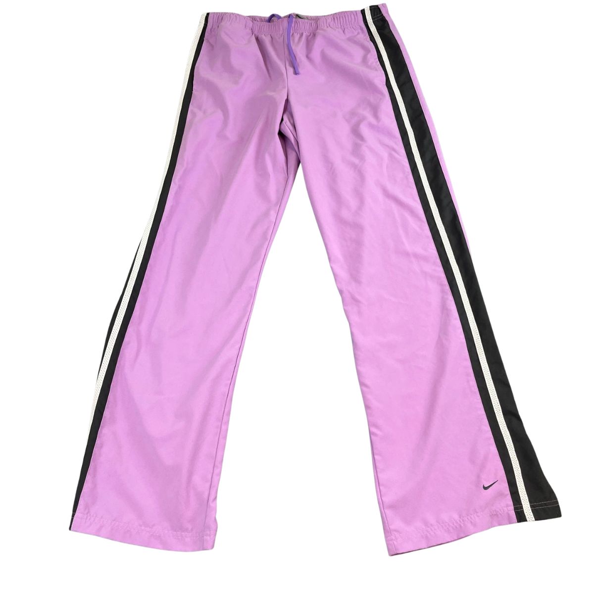 Vintage Nike Womens Track Pants Baggy Sweat Joggers M Uk 10 Pink Y2k Tab