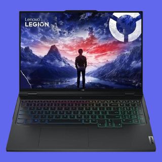 Lenovo Legion Pro 7i laptop against blue background