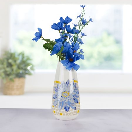 Dolly Parton 10.5 in Mosaic Flower Ceramic Vase