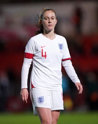 England midfielder Keira Walsh is relishing the prospect of facing strong opposition in the next week.