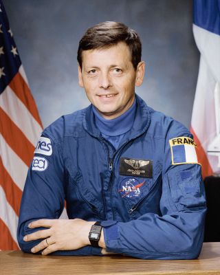Official portrait of payload specialist Jean-Jacques Favier.