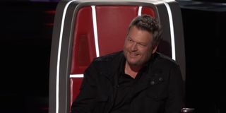 Blake Shelton feeling a little deflated after Ariana Grande peeped his intimidation game on The Voice