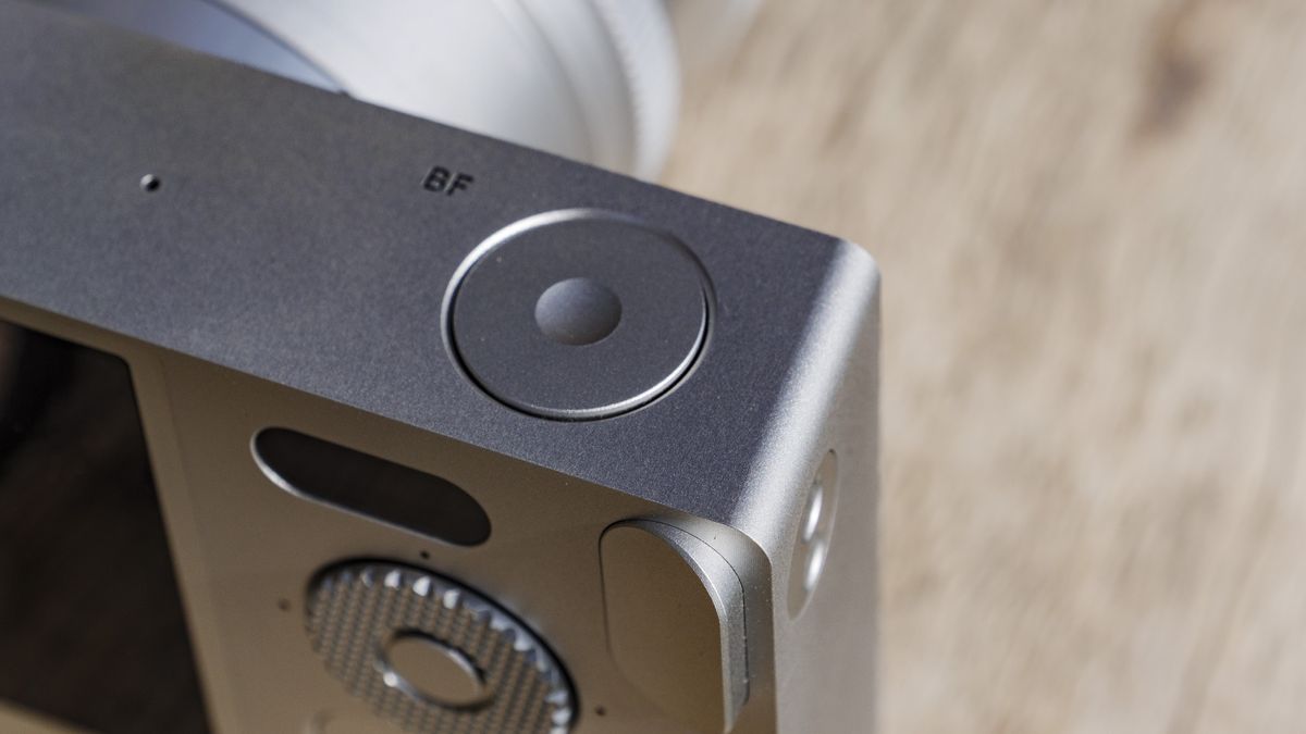 Close up of the Sigma BF camera's shutter button