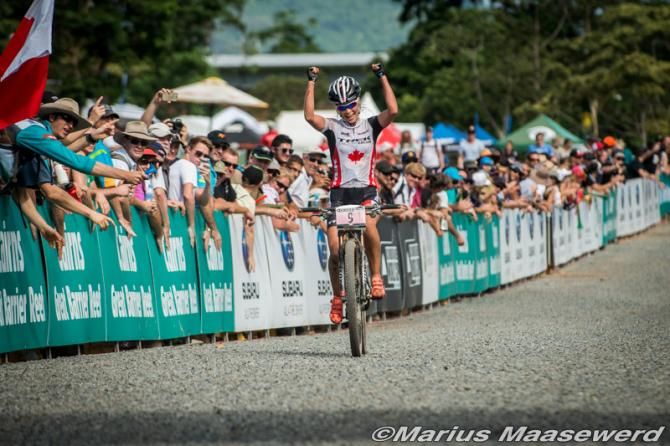 Emily Batty (Can) Trek Factory Racing finishing 2nd