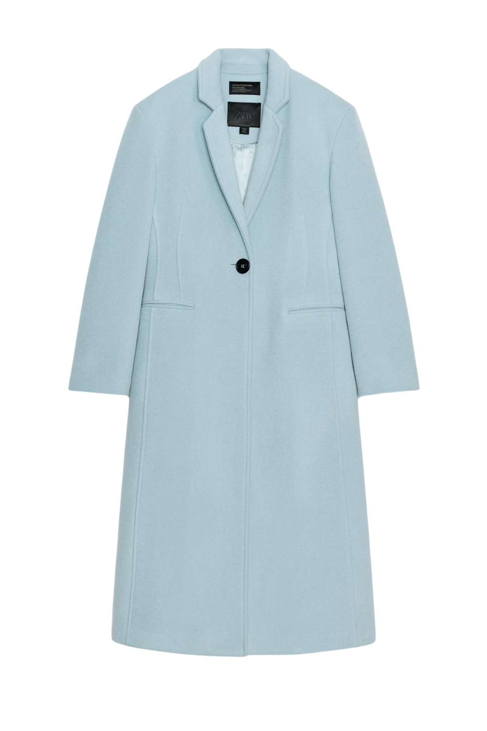 Fitted Wool Blend Coat Zw Collection